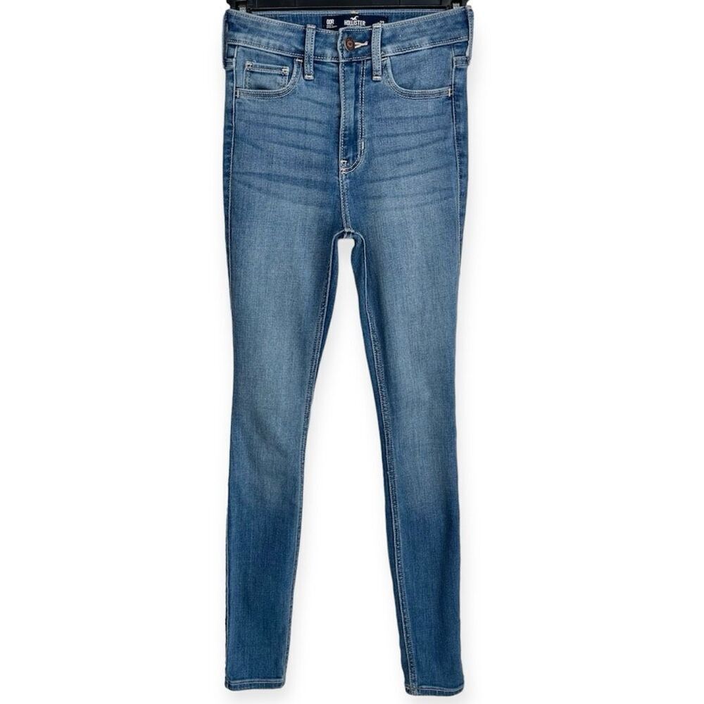 Hollister Soft Stretch High-Rise Super Skinny (Medium Wash) - 00R (23W 28L)